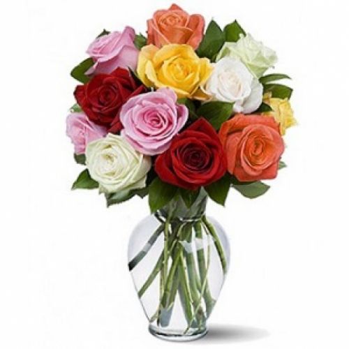 11 разноцветных роз с доставкой по Аргуну
